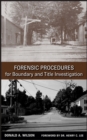 Image for Forensic Procedures for Boundary and Title Investigation