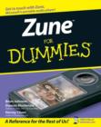 Image for Zune for dummies