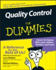 Image for Quality control for dummies