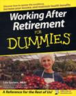 Image for Working after retirement for dummies