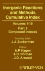 Image for Inorganic reactions and methods cumulative index: volumes 1-18. (Compound indexes)