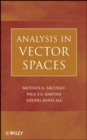 Image for Analysis in vector spaces