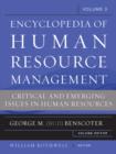 Image for The encyclopedia of human resource managementVolume 3,: Critical and emerging issues in human resources