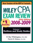 Image for Wiley CPA examination review, 2008-2009Vol. 1: Outlines and study guidelines : Outlines and Study Guides