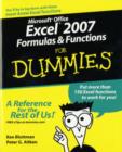 Image for Microsoft Office Excel 2007 formulas &amp; functions for dummies