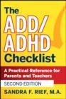 Image for The ADD/ADHD checklist: a practical reference for parents and teachers
