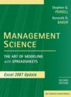 Image for Management science  : the art of modeling with spreadsheets