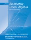 Image for Elementary linear algebra with applications: Student solutions manual