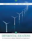 Image for Differential Equations : An Introduction to Modern Methods and Applications
