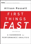 Image for First things fast: a handbook for performance analysis