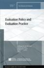 Image for Evaluation Policy and Evaluation Practice
