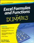 Image for Excel formulas and functions for dummies