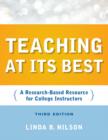 Image for Teaching at its best: a research-based resource for college instructors
