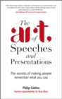 Image for The art of speeches and presentations  : the secrets of making people remember what you say