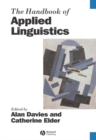 Image for The handbook of applied linguistics