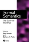 Image for Formal semantics: the essential readings