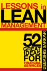 Image for Lessons in Lean Management