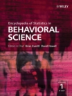 Image for Encyclopedia of Statistics in Behavioral Science