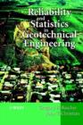 Image for Reliability and Statistics in Geotechnical Engineering