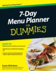 Image for 7-day menu planner for dummies