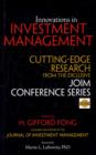Image for Innovations in investment management: cutting-edge research from the exclusive JOIM conference series