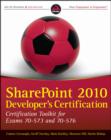 Image for SharePoint 2010 developer&#39;s certification  : certification toolkit for exams 70-573 and 70-576