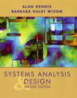 Image for Systems analysis design