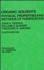 Image for Organic Solvents : Physical Properties and Methods of Purification