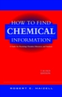 Image for How to Find Chemical Information