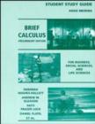 Image for Brief calculus for business, social sciences, and life sciences: Student study guide : Student Study Guide