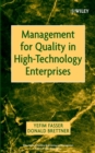 Image for Management for Quality in High-Technology Enterprises