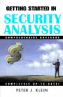 Image for Getting Started in Security Analysis