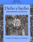Image for Dicho Y Hecho : Beginning Spanish : Workbook