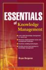 Image for Essentials of knowledge management