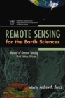 Image for Manual of Remote Sensing, Remote Sensing for the Earth Sciences