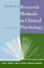 Image for Handbook of Research Methods in Clinical Psychology