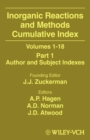 Image for Inorganic reactions and methods cumulative index  : volumes 1-18Part 1: Author and subject indexes