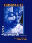 Image for Personality  : theory and research