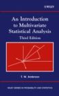 Image for An Introduction to Multivariate Statistical Analysis