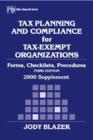 Image for Tax planning and compliance for tax-exempt organizations  : forms, checklists and procedures: 2000 supplement