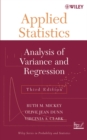 Image for Applied statistics  : analysis of variance and regression