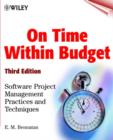 Image for On time within budget  : software project management practices and techniques
