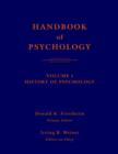Image for Handbook of psychology: History of psychology : v. 1 : History of Psychology