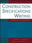 Image for Construction specifications writing  : principles and procedures
