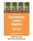 Image for Elementary linear algebra  : applications version