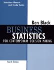 Image for Business Statistics : For Contemporary Decision Making : Student Study Guide