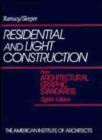 Image for Residential and Light Construction from Architectural Graphic Standards