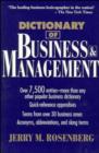 Image for Dictionary of Business and Management
