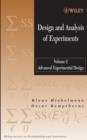 Image for Design and analysis of experiments.: (Advanced experimental design) : Vol. 2,