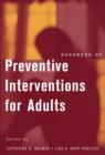 Image for Handbook of preventive interventions for adults